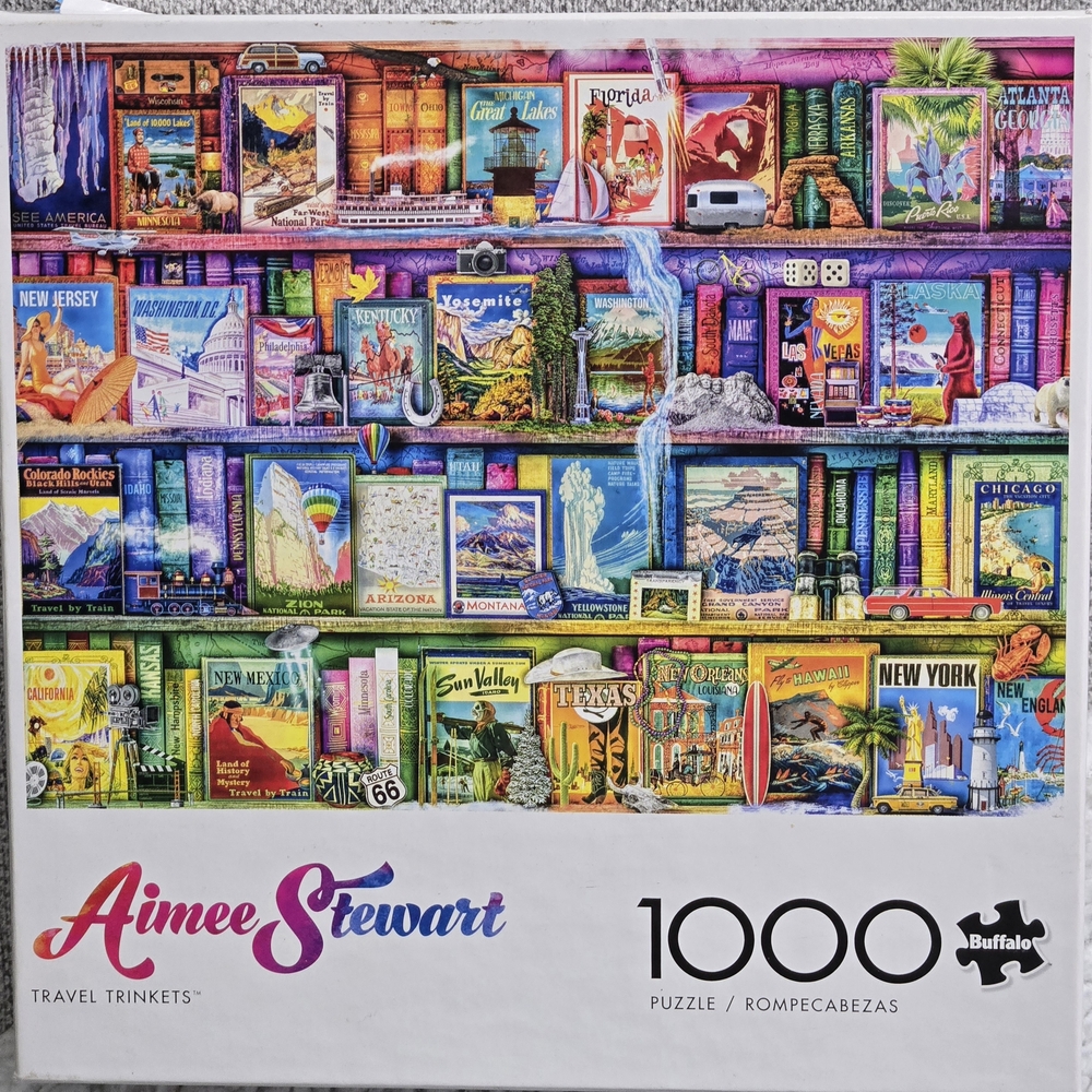 Aimee Stewart-"Travel Trinkets"-1000 Piece Jigsaw Buffalo Games Puzzle